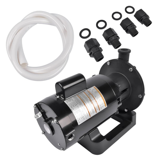 AKWH PB4-60 Pool Booster Pump 3/4 HP Replacement for Polaris 180 280 380 480 3900 Pressure Side Pool Cleaners 115V/230V 60Hz with Hose & Fittings