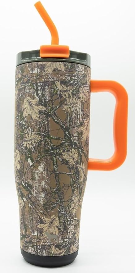 Simply Southern | 40 oz Tumbler with Straw and Lid | Insulated Cup Reusable Stainless Steel Water Bottle Travel Mug Cupholder Friendly | Great Gifts (Camo)