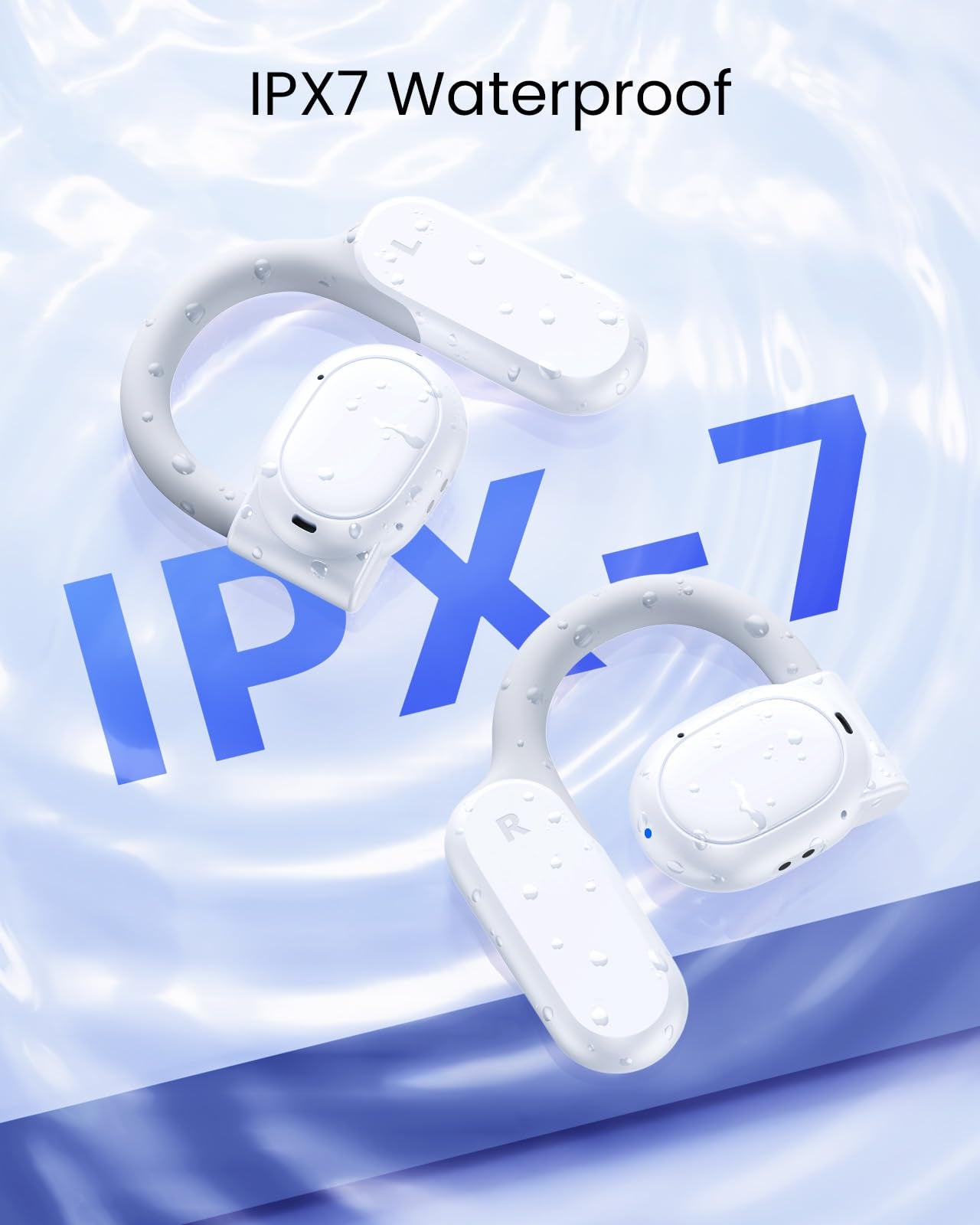 AI Translation Earbuds Real Time 164 Languages 80H Playtime Translator Ear Buds Audifonos Traductores Inglés Español Wireless Earphones Bluetooth Headphones for Travel Business Meeting Learning White