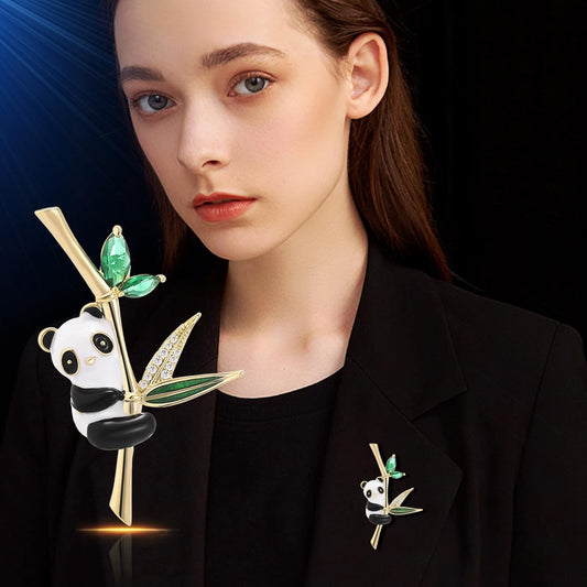 AILONMEI Brooches And Pins For Women Fashion Elegant Flower Broches Lady Costume Jewelry Brooch Pins (Panda)
