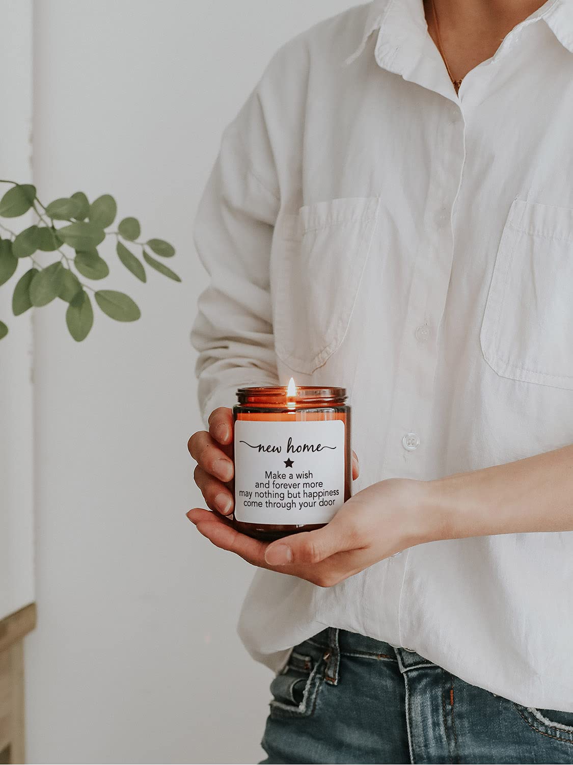 House Warming Gifts New Home,New Home Candle,Gifts for Women,House Warming Gift for Women and Men,Gift for Home Buyers,New Homeowner,Sandalwood & Rose Scented Candle,7oz