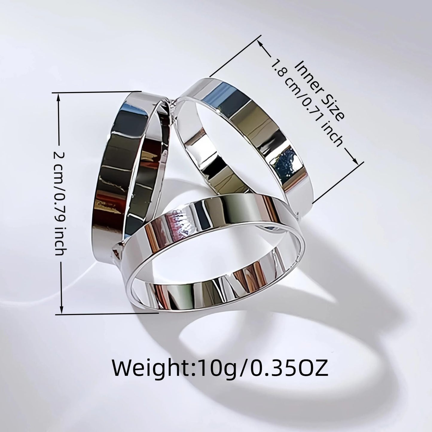 SYWDUDUCLT 2 Pcs Scarf Rings For Women,Simple Triple Metal Scarf Buckle, Rose Gold/Silver