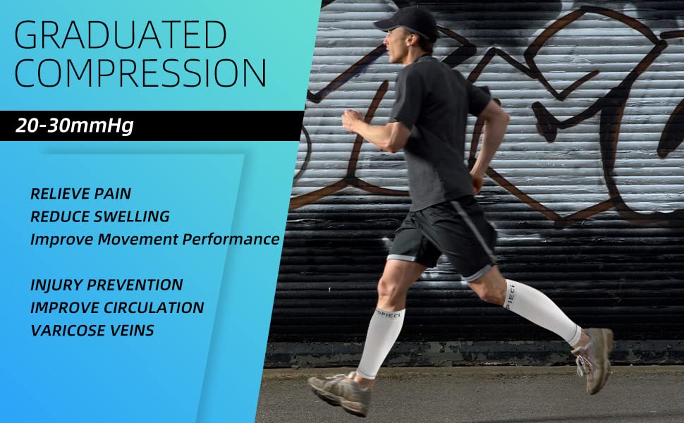 15-20mmHg 22 Pair Men and Women Wide Calf Sleeve Brace Compression Socks for Leg Support, Pain Relief