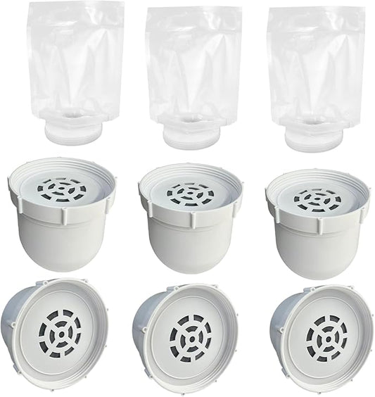 Water Filter Replacement for Clearly Filtered Pitcher, Reduces Fluoride Heavy Metals Chlorine, 100-Gallon, BPA-Free, 6-Pack