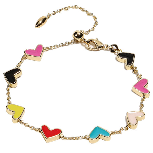 AICase Kpop Merch Heart Gold Bracelets Toys for Women Dupes Chain Bracelet in Multi Mix,Stackable Friendship Fashion Trendy Jewelry for Demon Hunters Cosplay Costume Birthday Gifts for MoM/Daughter