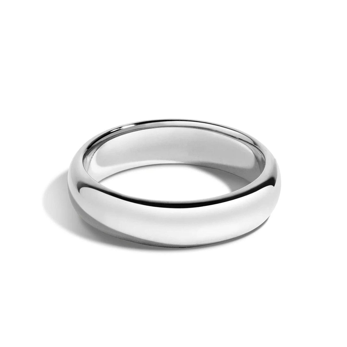 Tioneer Jewelry | Sterling Silver Plain Dome Wedding Band | Wedding Band for Women & Men | Sterling Silver Jewelry, Silver, 5mm, Size 9