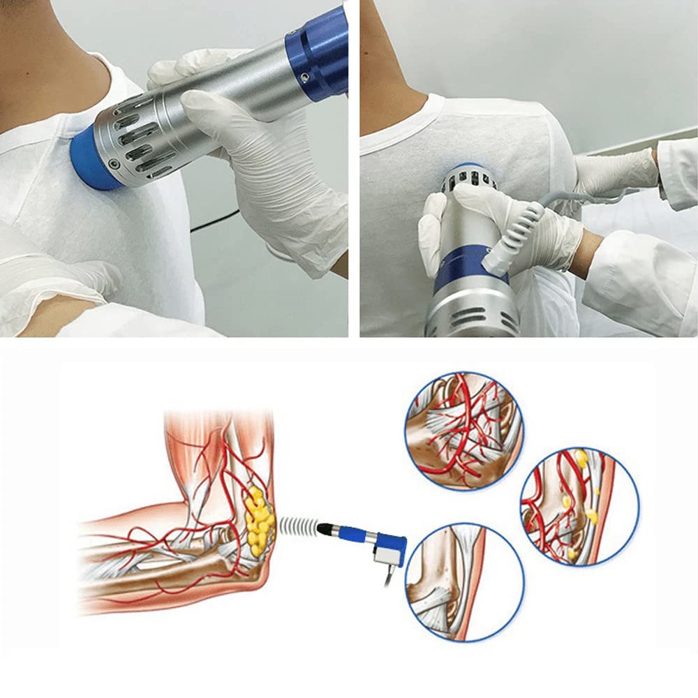 Shefmon Portable Shockwave Therapy Machine Focused Shockwave Therapy Machine with 7 Heads