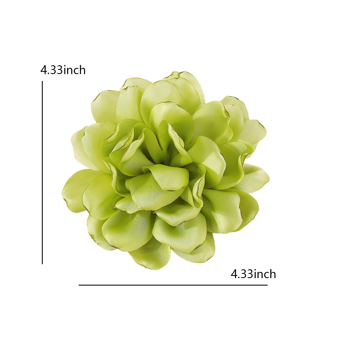 Elegant Large Cloth Flower Brooches Big Camellia Flower Pin for Women Dainty Cloth Fabric Rose Brooches Dress Skirt Scarf Hat Pins Clothing Decoration Accessories (Green 2)
