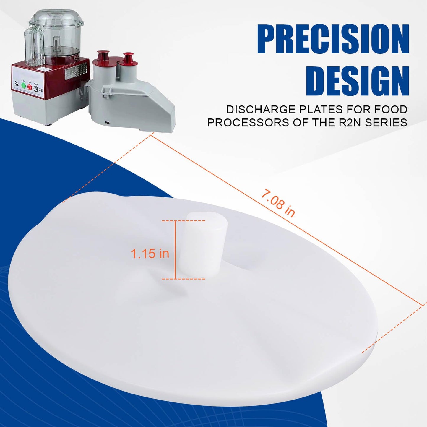 Discharge Plate for Robot Coupe parts 103288 R2N Food Processor Discharge Plate