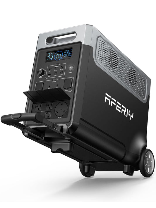 AFERIY 3840Wh Portable Power Station,120V AC Outlets x 5,2.5H Fast Charge,3600W(Peak 7200W),LiFePO4 Battery Power Station,Solar Generator for Home,Outdoor Camping,Power Outage,Camping,RV,Emergencies