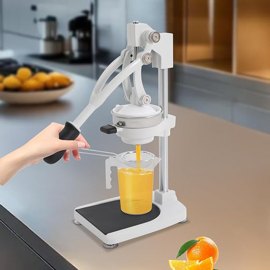 Commercial Manual Juicer, Hand Press Juice Extractor,Heavy Duty 304 Stainless Steel Juice Extraction Machine with Dual Press Heads for Home Café