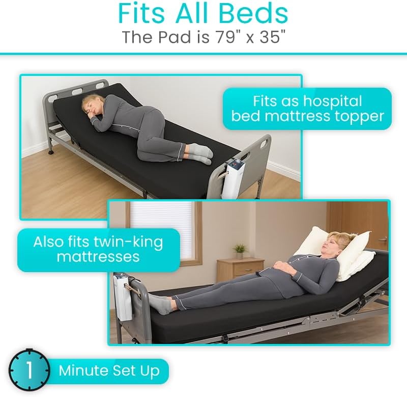 Vive Alternating Air Pressure Mattress for Hospital & Home Beds - Pressure Relief Pad for Bed Sores, Ulcers - Medical Grade Inflatable Device for Elderly, Bariatric, Handicap, Bedridden