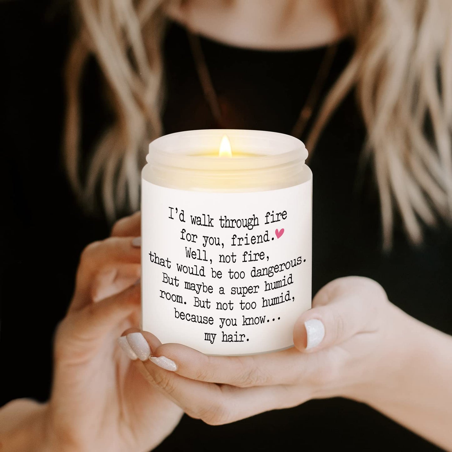Niyewsor Best Friend Birthday Gifts for Women, Funny Scented Candles for Women, Mothers Day Gifts for Friend, Friendship Gift for Friends Female, Bestie, Soul Sister, BFF, Handmade, 7oz