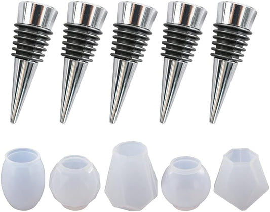 Cabilock Silicone Wine Stopper Molds Set Wear-resistant Easy-demolding DIY Bottle Stoppers for Home Bar Accessories