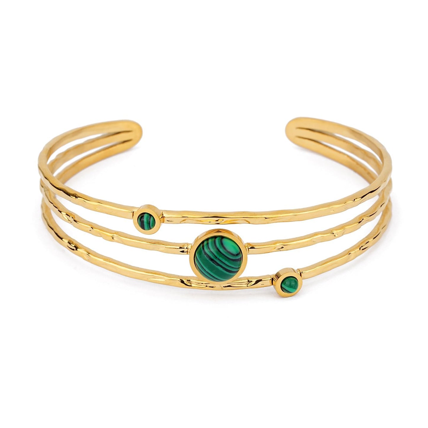 TaYolnFaSo Natural Stone Cuff Bracelets for Women 18k Gold Plated Adjustable Open Wide Cuff Bracelet Jewelry Valentine's Day Gifts for Wife Girlfriend Mother