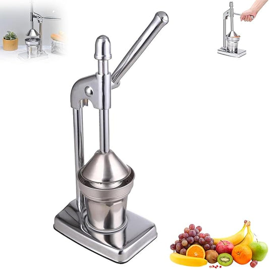 Cast Iron Juicer Hand Press, Manual Juicer, Heavy Duty Countertop Lime Citrus Crush Machine, Easy to Clean, Home and Kitchen