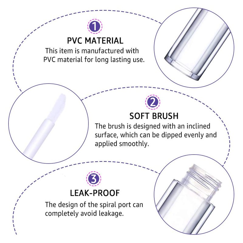 AMORIX 24 Pack Crystal Rhinestone Lip Gloss Tubes with Wand 5ml Empty Containers + Syringes + Labels