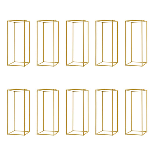 23.6Inch 10 Pcs Column Vases Gold Centerpieces, Tall Centerpiece Stands Metal Flower Stands Gold Wedding Centerpieces Vase for Table Party Wedding Decorations Flower Rack
