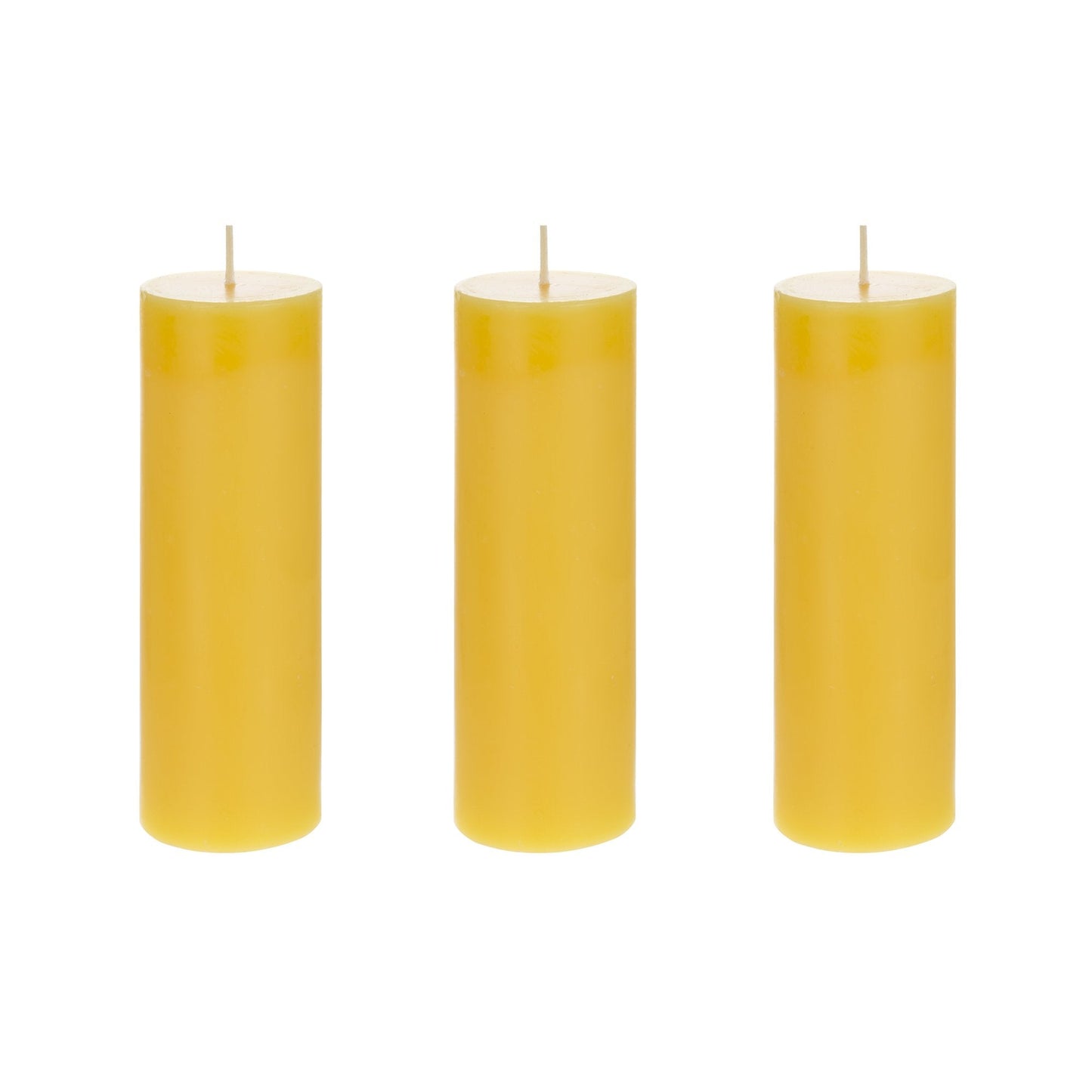 Mega Candles 3 pcs Scented Solid Citronella Pillar Candles, Hand Poured Wax Candle 2 Inch x 6 Inch, Indoor & Outdoor Use, Camping, Festivities, Events, Party Usage, Patio, Barbecue BBQ, Picnics