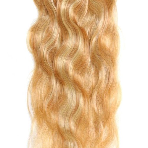 Giginger Bundles Human Hair P27/613 Blonde Deep Wave Human Hair Bundles 18 20 22 Inch Highlight Honey Blonde Unprocessed Quick Weave Soft Sewn In Hair Extensions for Black Women