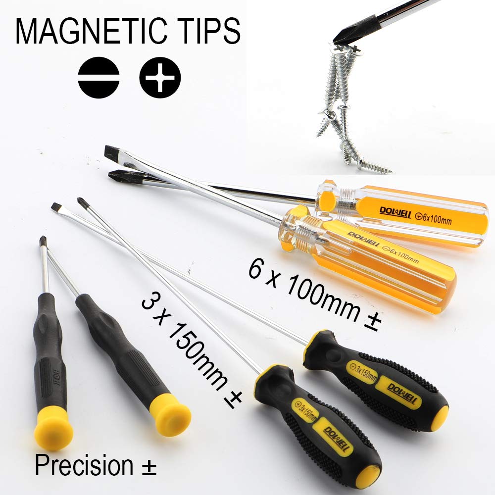 DOWELL 24 Pieces Homeowner Tool Set, Home Repair Hand Tool Kit with Portable Tool Bag