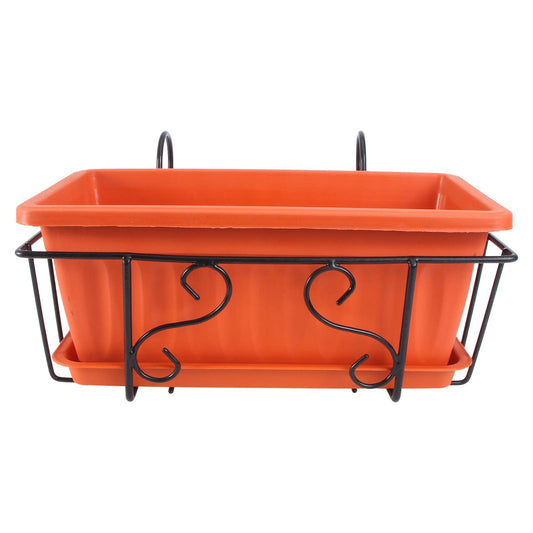 1set Hanging Rectangular Flowerpot Rack Durable Flowerpot Stand for Balcony Living Room and Garden Stylish Vertical Gardening for Home Decor