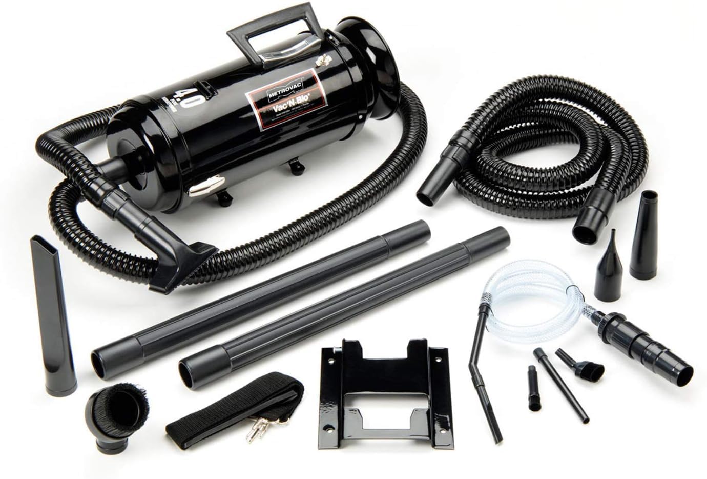 METROVAC Vac N Blo VNB4AFBR - 4.0 Peak HP Car Vacuum & Blower, All-Steel Construction, Versatile Automotive Detailing Tool with Attachments, MagicAir Inflator Included