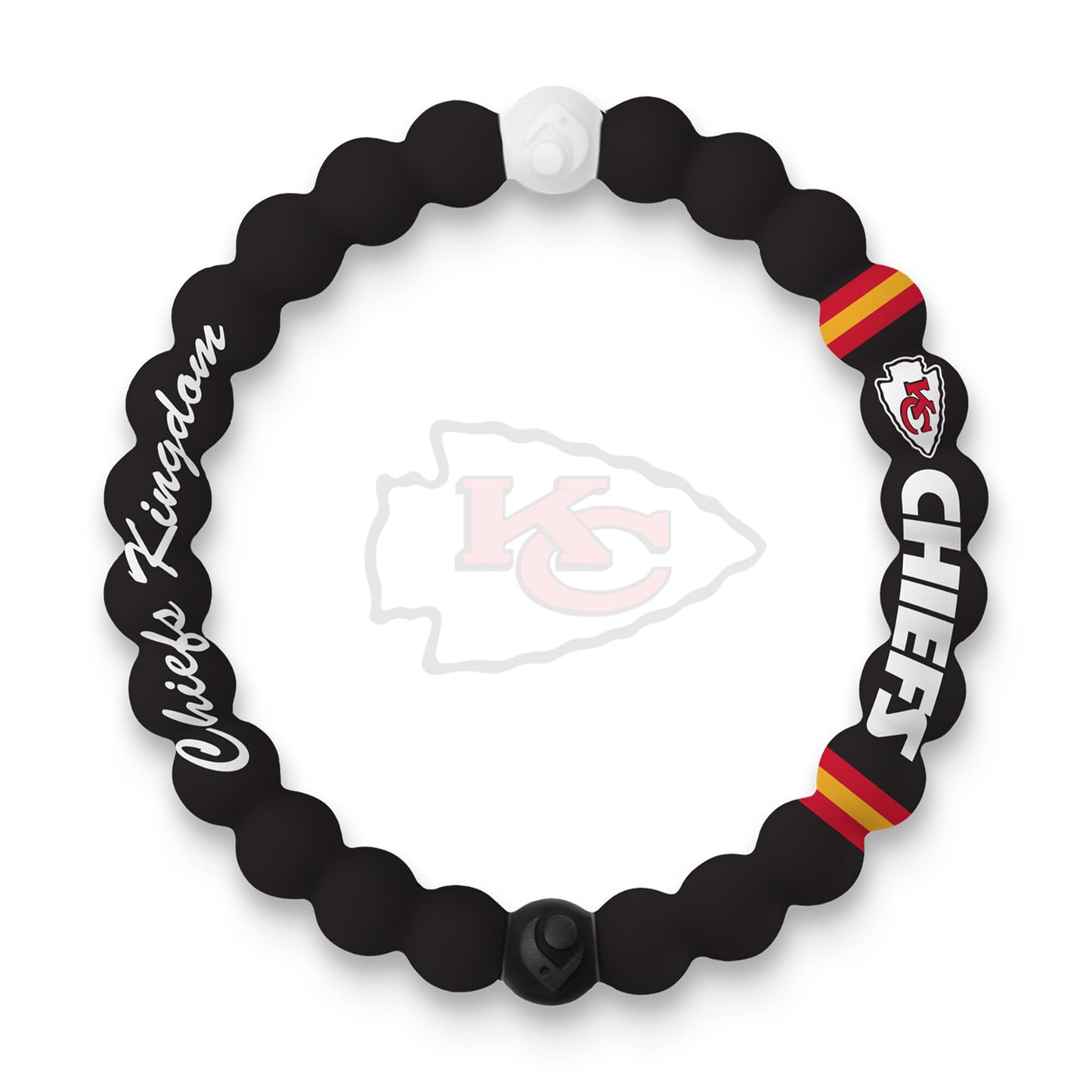 Lokai NFL Football Collection Silicone Beaded Bracelet, Kansas City Chiefs Kingdom (Medium) - Silicone Jewelry Beaded Friendship Bracelet for Women & Men - Sports Team Gear, Apparel & Accessories