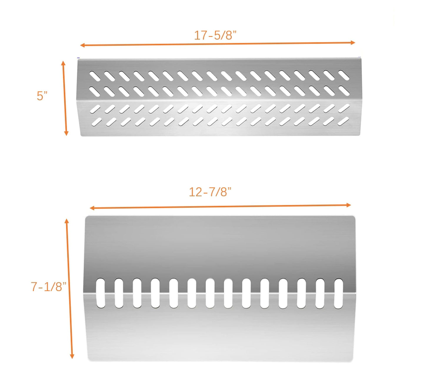 YONYO Stainless Steel 4PCS 16516 Burners + 4PCS 16631 Flame Tamer Flavor bar and + 3PCS 16520 Heat Plate Shield for Bull Grill Replacement Parts,Fits for Lion, Cal Flame 4 Burner Gas Grills