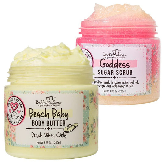 Bella and Bear Beach Baby Body Butter & Goddess Sugar Scrub Bundle