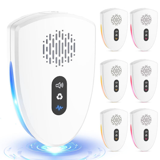 2026 Upgraded Ultrasonic Pest Control Repeller, Mouse Repellent Indoor for Spider Bug Roach Ant Mosquito Rat Mice Insect Deterrent, Mouse Rodent Repellent Ultrasonic Plug in, 3 Mode Switching, 6 Pack