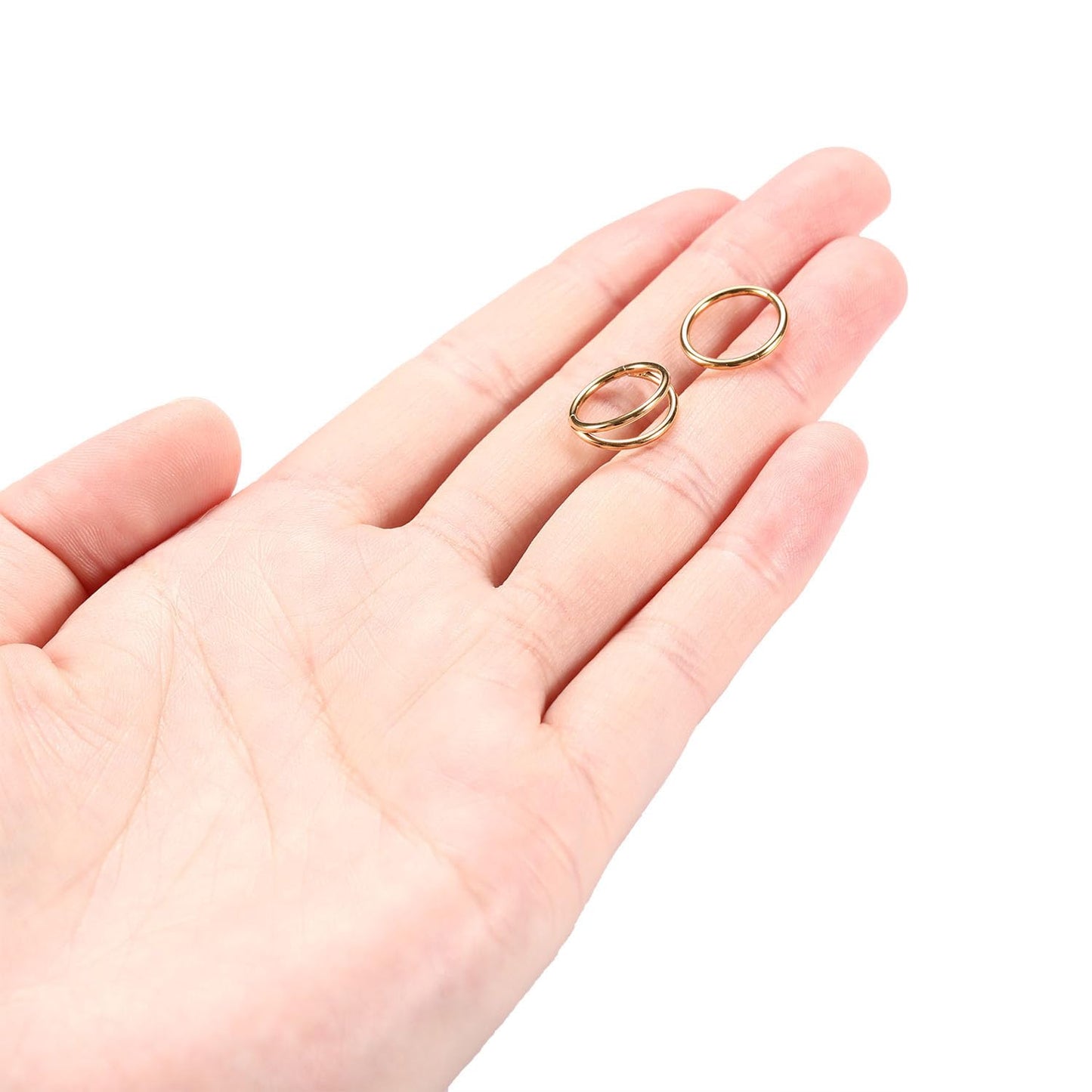14g Nose Ring Hoop Earrings Gold Nose Hoops 14 Gauge Lip Rings Double Hoop Septum Hoop Seamless Septum Clicker 12mm Septum Ring Cartilage Earring Helix Earring Rook Earrings Nose Rings Surgical Steel