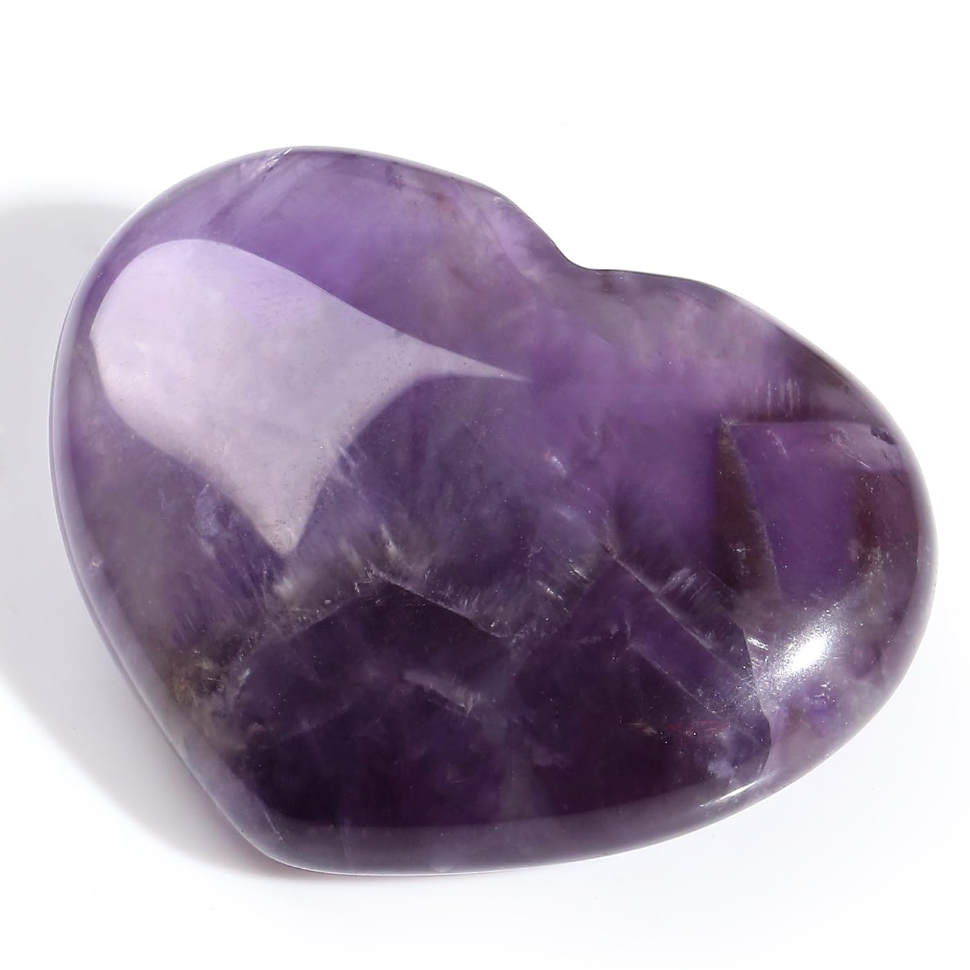 MAIBAOTA 45 mm Amethyst Crystal Rock Large Heart Stone Healing Crystals Gifts for Women Natural Reiki Gemstone Polished Heart Shaped Rocks Meditation