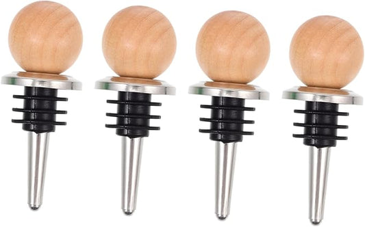 PRETYZOOM 4pcs Elegant Red Wine Cork Bottle Plug Wine Bottle Sealer Oil Stoppers for