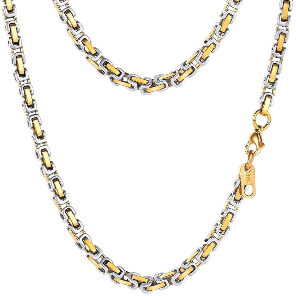 PROSTEEL Mens Necklace 4mm Stainless Steel Chain Necklace For Men Aesthetic Jewelry