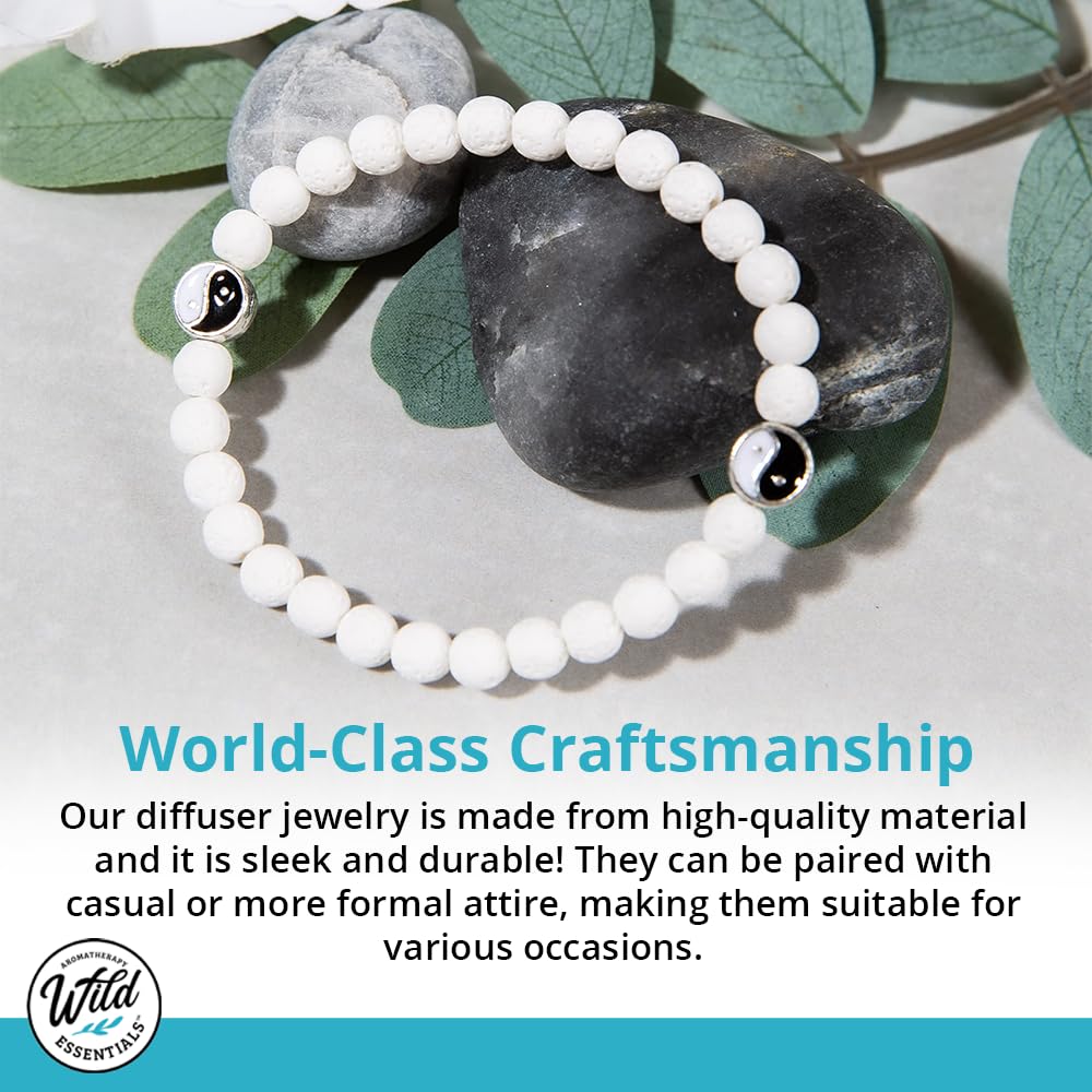 Wild Essentials Tiger Eye Lava Stone Essential Oil Diffuser Bracelet, Expandable up to 8 inches, Aromatherapy Jewelry for Women and Men