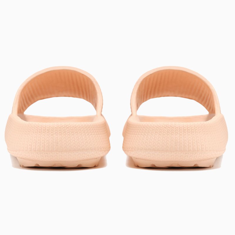 rosyclo Pillow Slipers for and Man, EVA Flat Clouds Massage Shower Bedroom Non Slip Quick Drying Open Toe Super Soft Comfy Thick Sole Puffy Bath sliders Sandalias, Peach