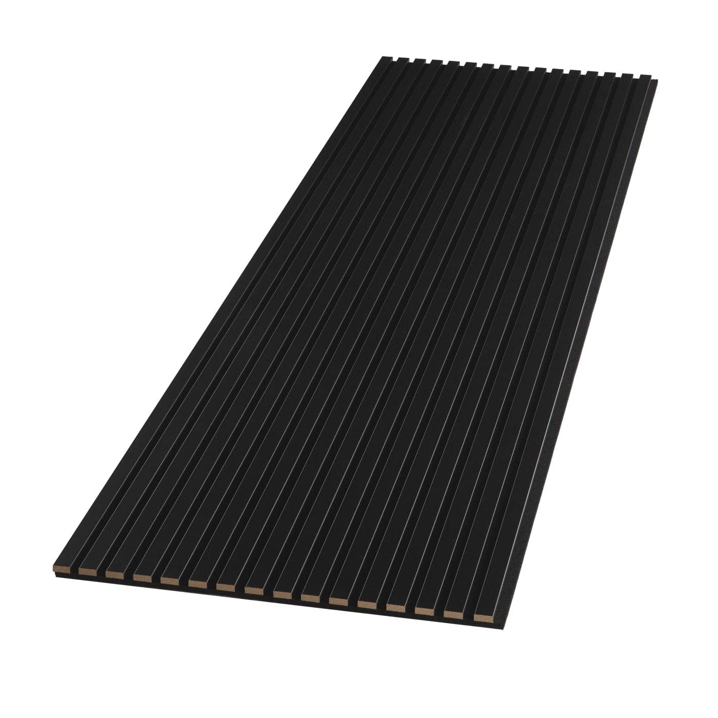WVH Black Matte Acoustic Slat Wall Panels, Measures 118.11" x 25.20", Smooth Laminate Finish, Interior Decor for Walls & Ceilings, Noise Cancelling & Sound Absorbing for Home, Office & Bedroom, 2pcs