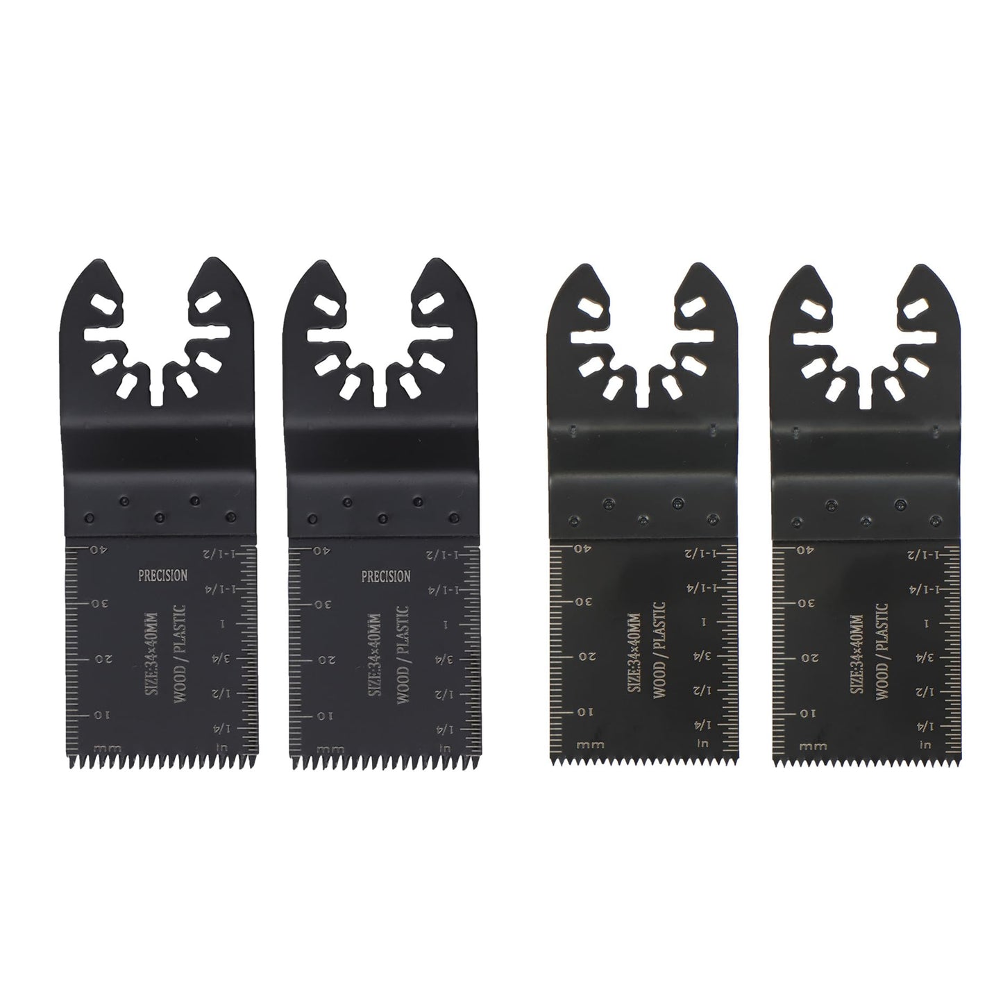 kimllier 104 Pcs Oscillating Multi-Tool Blade Set with Titanium Coated Blades, 4 Sanding Pads and 80 Sandpapers - All-Purpose Cutting Kit for Wood, Metal, Plastic