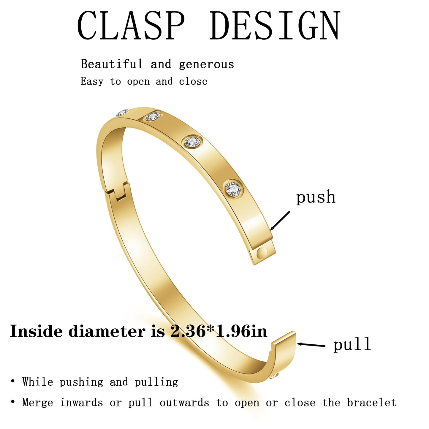 FUNIO 18K Gold Plated Van cleef Clover Bracelet Love bangle Set for Women - Black Stack Friendship Bracelet Lucky Link Bracelets Jewelry Gifts Trendy for Women