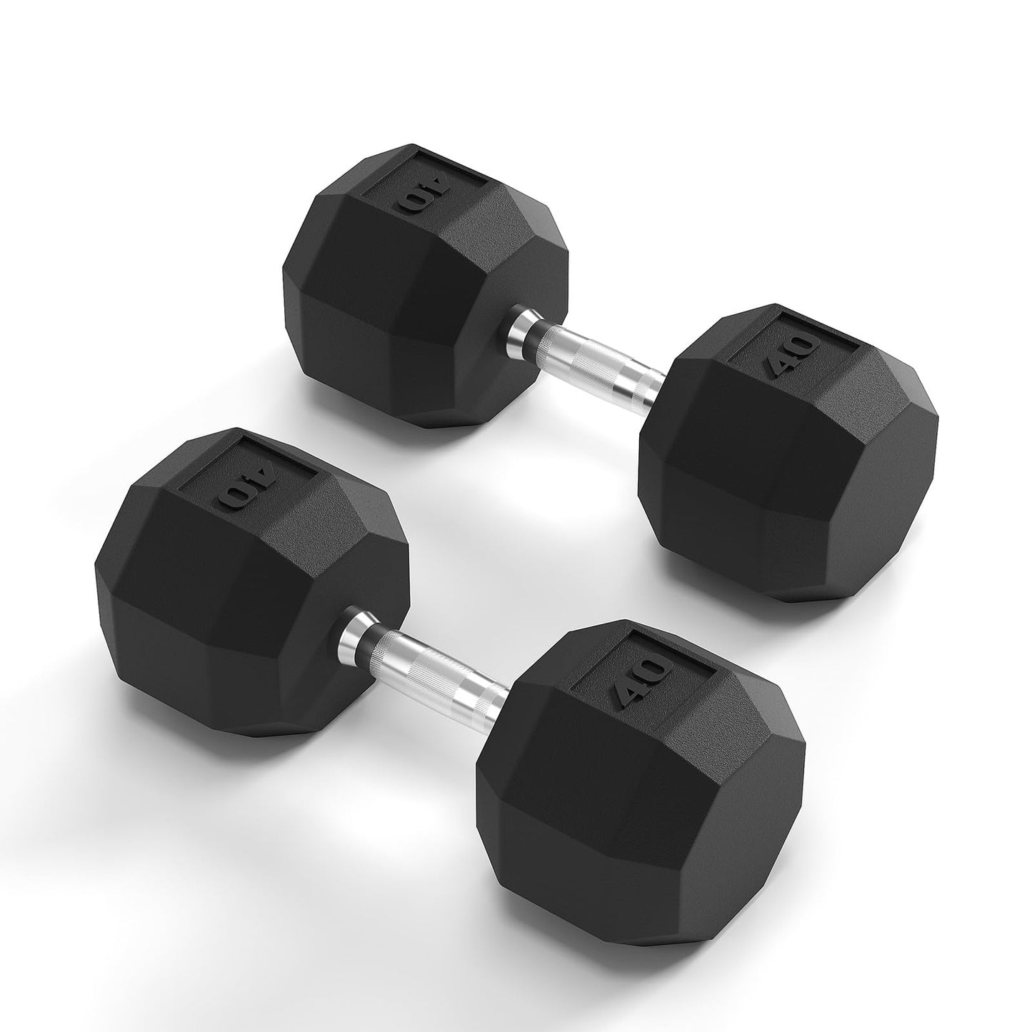 Rubber Coated Hex Dumbbell Weight Set, Multiple Sizes Exercise & Fitness Dumbbells,100LB Set,110LB Set,200LB,350LB,450LB,550LB, 35-50Lbs Pairs for Muscle Toning, Strength Building & Full Body Workout