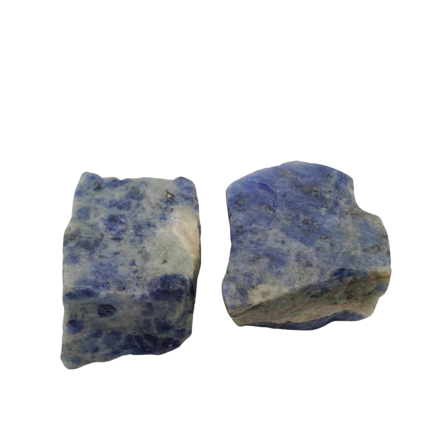 Karma Gems 5 Pcs Sodalite Natural Crystals - Raw Tumbling Rocks and Collections for Kids - Cool Agate Crystal and Stones - Chakra Energy Balancing, Meditation, and Reiki Practices