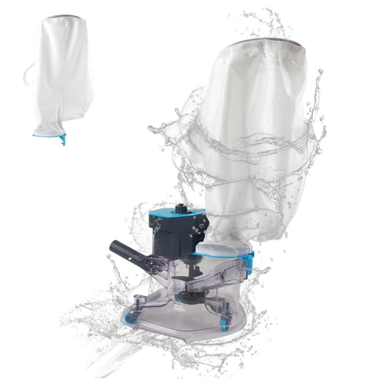 Cordless Pool Leaf Vacuum Cleaner with Dual Filter Bags for Above Ground & Inground Pools – Heavy Duty Swimming Pool Vacuum, 24GPM Strong Suction for Easy Leaf & Debris Removal