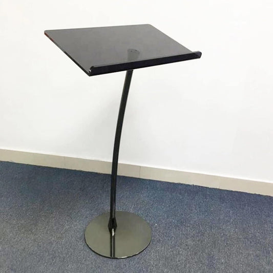 Acrylic Podium Lectern - Adjustable Floor Stand for Conference, Church, School & Office - Multi-Purpose Lecture Table with Platform - Professional Stage Host Desk