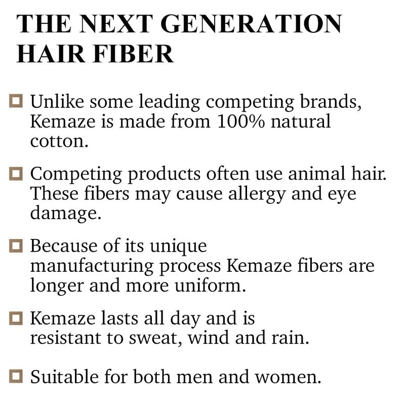 Kemaze Instant Hair Volumizing Fibers (30gms / 1.06oz / 50-Day Supply, Dark Brown)
