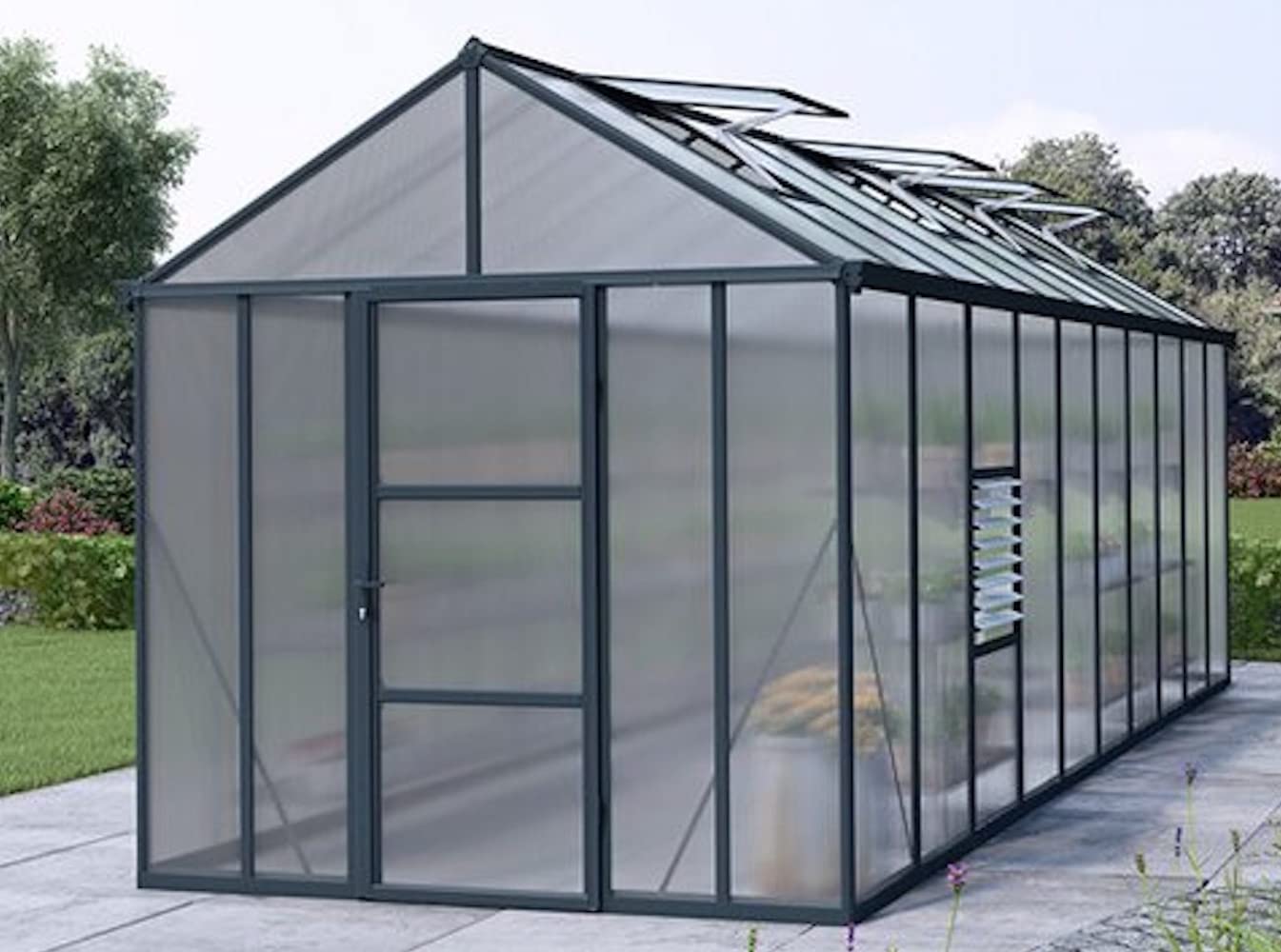 Falken Design Polycarbonate Roof Panel Twinwall (Multiwall) Clear 48 in. x 96 in. x 1/4 in. (6MM) Thick (Set of 10)