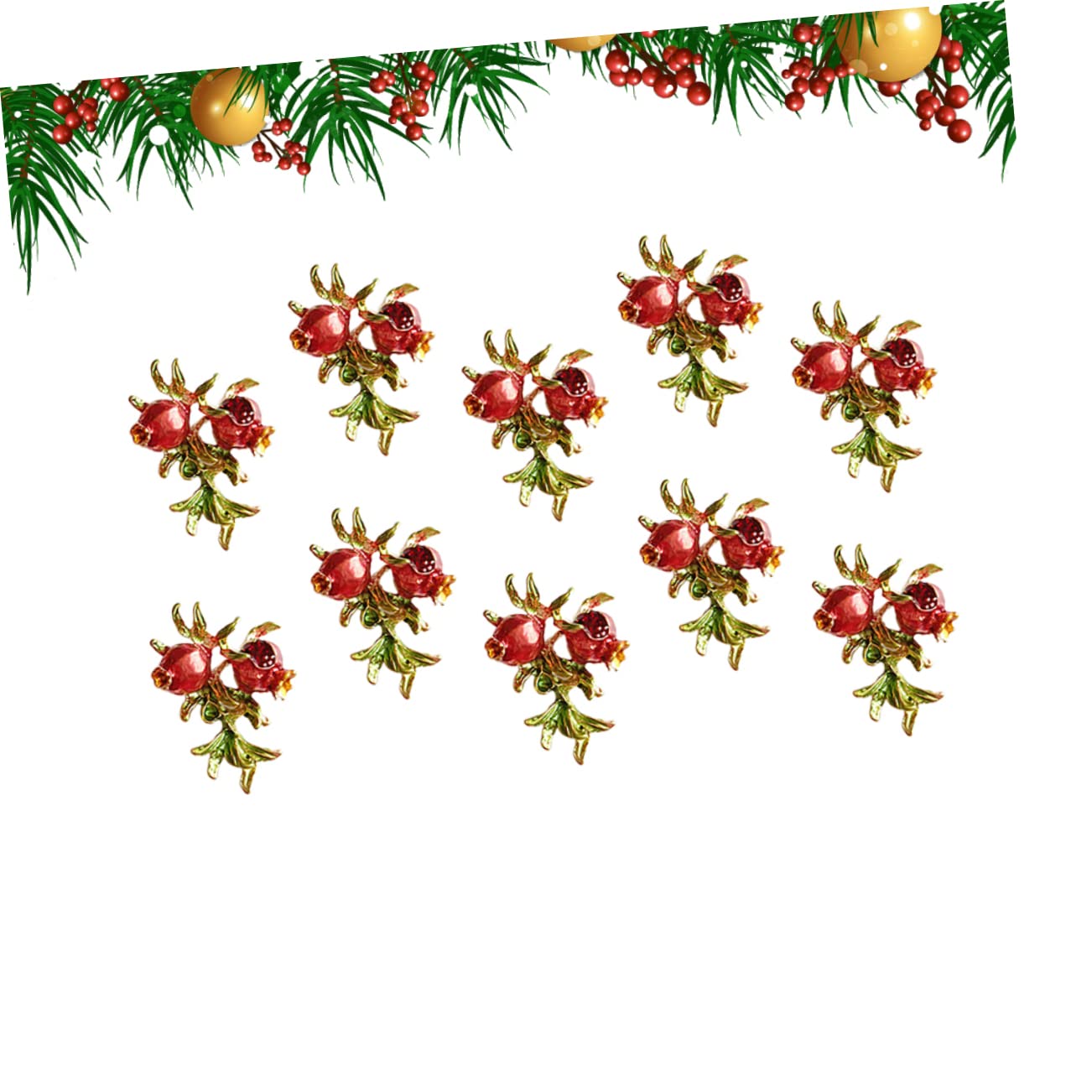 EXCEART 20 Pcs Delicate Pomegranate DIY Headwear Accessories for Hair Clips Bags Shoes Decorative Brooch Charms for Crafting Festive Ornaments