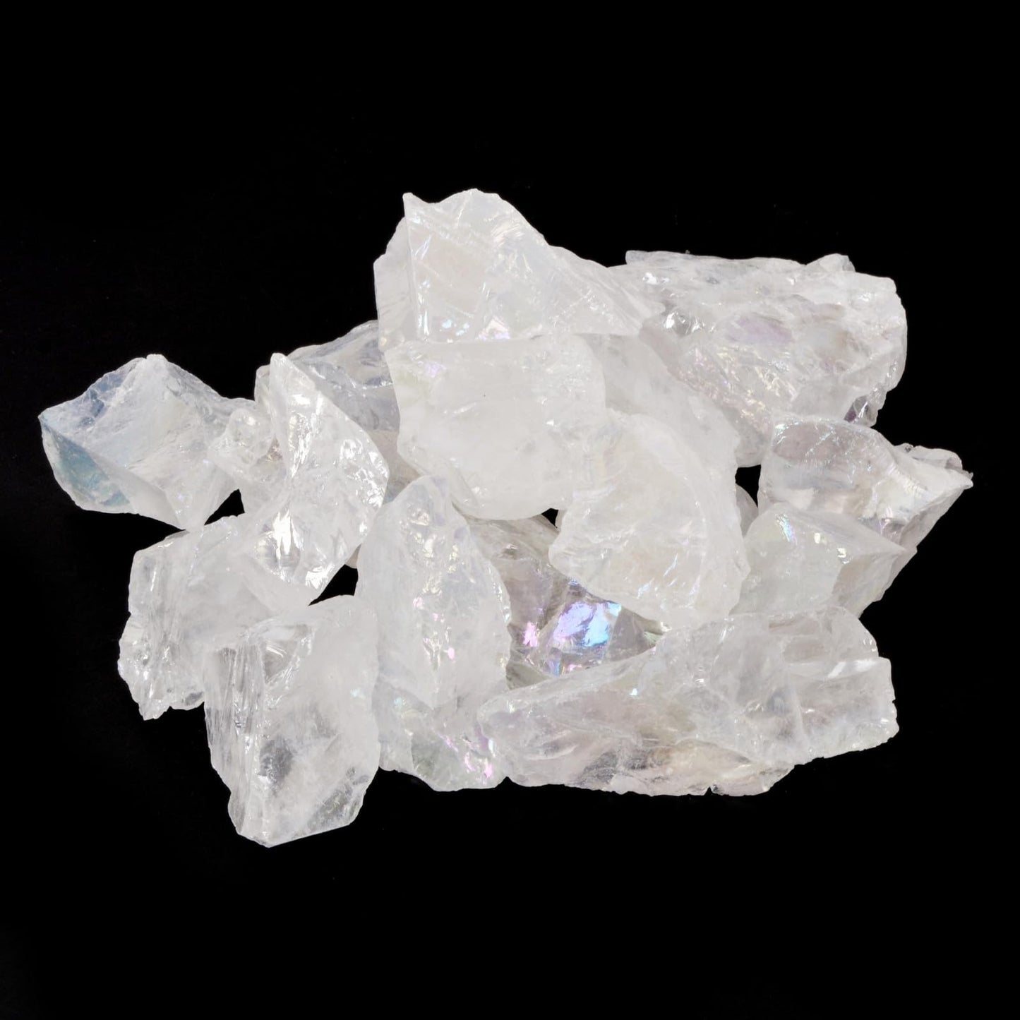 Justinstones 1/2LB Large Raw Aqua Aura Quartz Natural Crystal Healing Stones Rock Collection