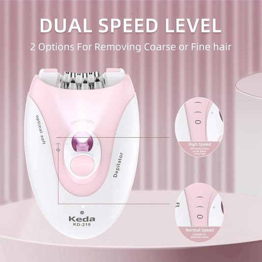 Epilators for Women Face with 2 Speeds Glabrouse Skin Epilator Face Trimmer Device Pluxy Hair Removal for Face Epilator Face Bikini Arm Legs Armpits