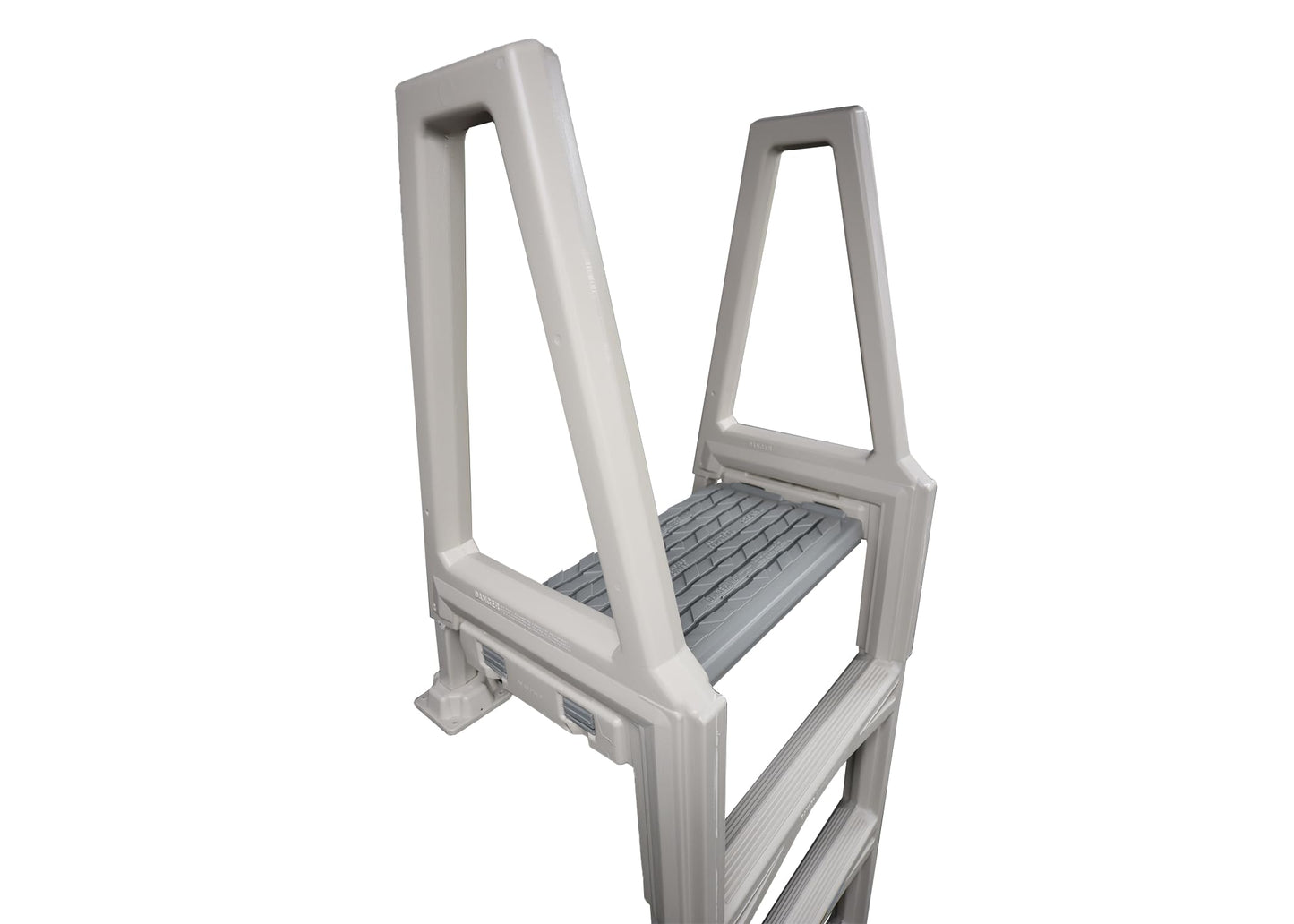 Confer Plastics 635-52X Sturdy Above Ground in-Pool Swimming Pool Ladder for Decks Adjustable from 46"-56"